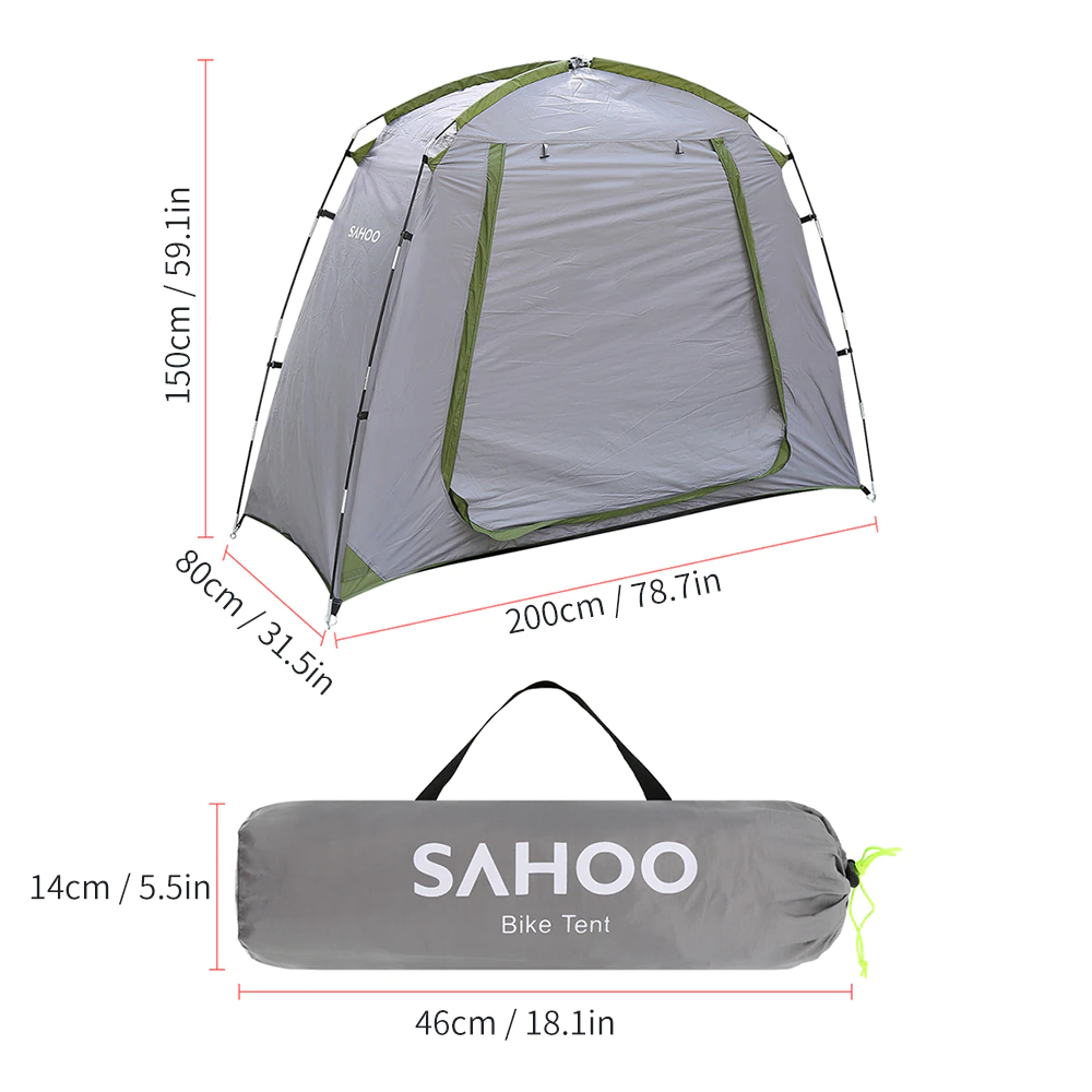 Cheap Goat Tents SAHOO Bike Tent Waterproof Outdoor Bicycle Storage Shed Silver Coated Bike Shelter Space Saving Bicycle Tool Storage Cover   